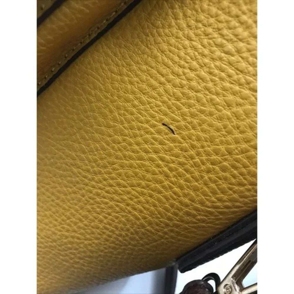 Carlos by Carlos‎ Santana Faux Leather Handbag  mustard yellow  shoulder purse